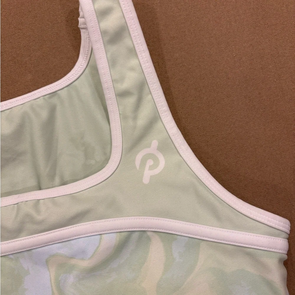 Peloton Here Now Glaz Swirl Square Neck Sports Bra Size Large